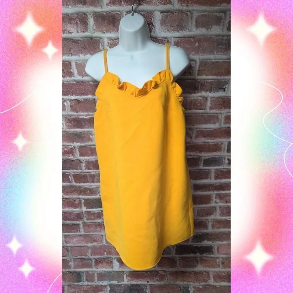 Women's TOPSHOP Sleeveless Ruffle Mini Dress Size 6